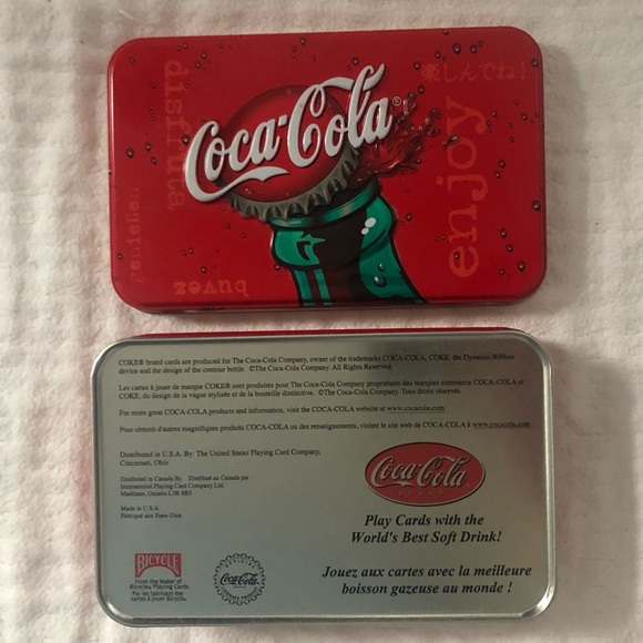 NWOT 3 Coca Cola Tins, 2 packs of Cards - Picture 4 of 16